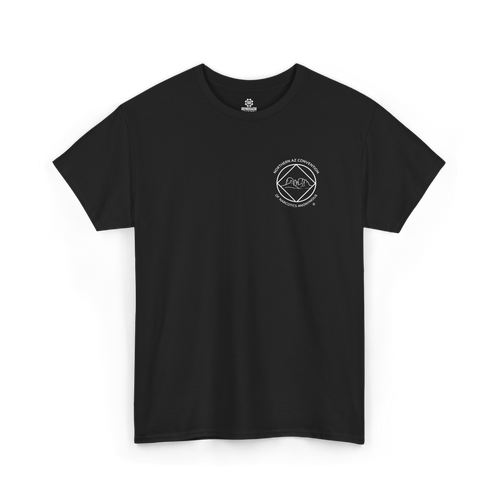 A black t-shirt with the Northern Arizona Convention of Narcotics Anonymous (NACONA) 5 logo on the front