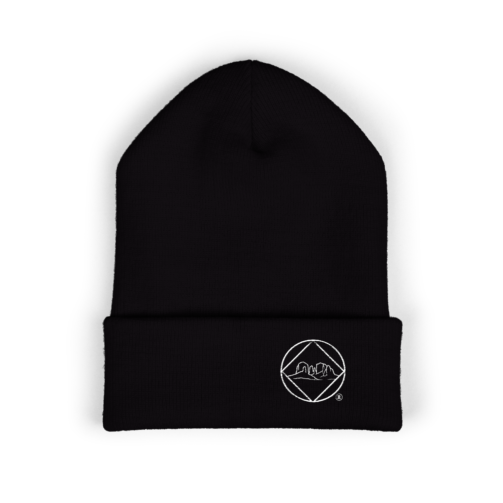 Black knit beanie with the Northern Arizona Convention of Narcotics Anonymous (NACONA) 5 logo on the left front
