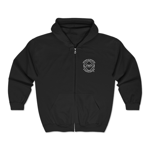 Black zipper hoodies with the Northern Arizona Convention of Narcotics Anonymous (NACONA) 5 logo embroidered on the left chest 